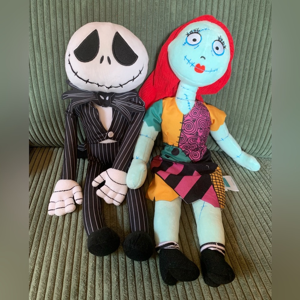 Disney Nightmare Before Christmas Jack Skellington Sally 20” Plush The Big One